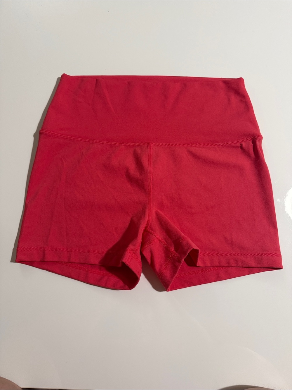 Yogalicious Coral High-Waist Bike Shorts Sz L